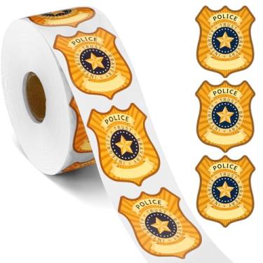 Imagem de DECYOOL 800 adesivos de crachá de polícia, adesivos de crachá de polícia, adesivos de etiquetas para lembrancinhas de festa de aniversário, recompensas escolares, materiais de escritórios