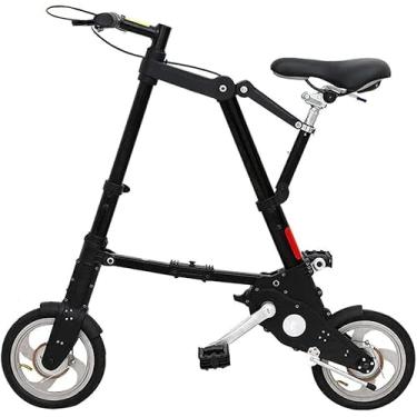 Imagem de Mini Bicicleta Leve, 10 Ih Bicicleta Portátil Da Cidade, Quadro De Alumínio, Confortável & Ajustável, Bicicleta De Viagem Ao Ar Livre Para Homens E Mulheres, Black