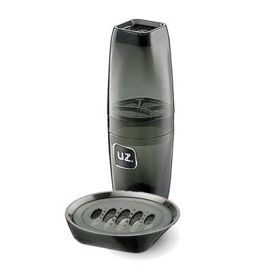 Imagem de Kit Banheiro Lavabo Conjunto Porta Escova Com Tampa E Saboneteira - UZ