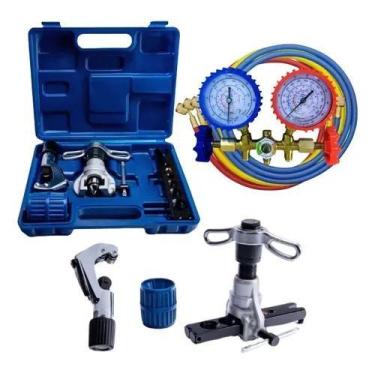 Imagem de Kit Flangeador Excêntrico Com catraca Manifold R22, R134 - Outros