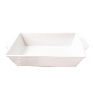 Imagem de Kit 02 Travessas Melamina Retangular Branca 2,1 Ml
