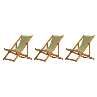 Imagem de Kit 3 Cadeiras Espreguiçadeira Preguiçosa Dobrável Sem Braço Mel