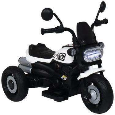 Imagem de Moto Eletrica Infantil Freeway King 3 Rodas 6v Branca Bel, Único