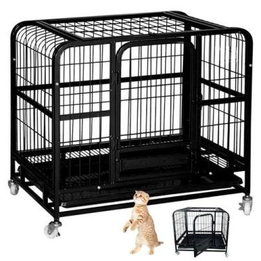 Imagem de Gaiola Pet Gato Cao Cachorro Canil Animal de Estimaçao Transporte Rodi