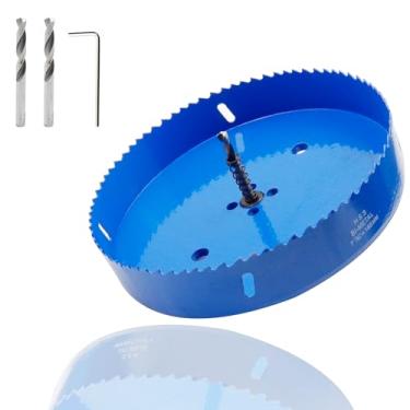 Imagem de Rannb Serra bimetálica para furadeira 7-17/64"/185 mm, ferramenta de perfuração com broca de torção, chave sextavada L para madeira de gesso cartonado, compensado, plástico