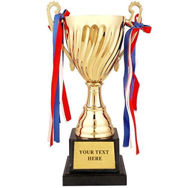 Imagem de Wrzbest Taça Troféu - Troféu Grande, Prêmio de Ouro para Esportes, Torneios, Competições, Troféu de Partida da Liga de Futebol de Futebol, Outro Prêmio de Trabalho em Equipe