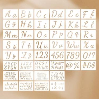 Imagem de Estênceis de letras grandes para pintura em madeira - pacote com 44 modelos
