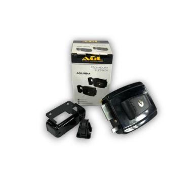 Imagem de Fechadura mini 12v preta 42mm int ch sim - AGL, Preto
