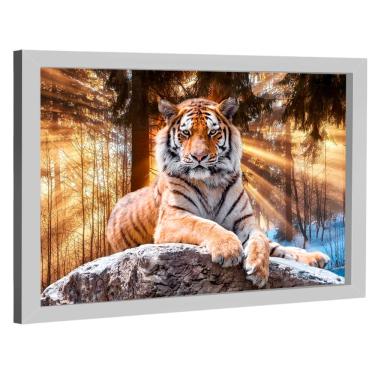 Imagem de Quadro Decorativo Tigre Iluminado