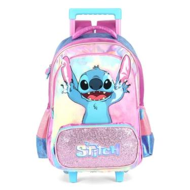 Imagem de Mochila de Costas e Rodinha Luxcel Escolar Stitch Roxo IC42412SC2800UN