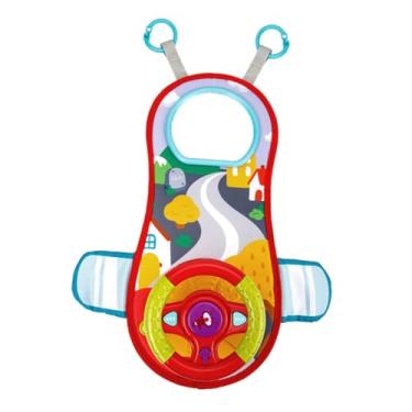 Imagem de Dynwave Brinquedo do volante pendurado no berço portátil fingir reproduzir o ensino musical de aprendizado precoce para presentes de 6 a 12 meses