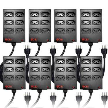 Imagem de Filtro De Linha 6 Tomadas Ferro Ultra Resistente Cabo PP (3x2,5mm) CBI / R6 (10, Tomadas 20A Plug 10A)