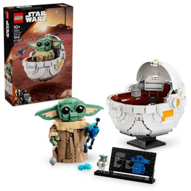 Imagem de Grogu com Berço Voador Star Wars 1048 Peças 75403 Lego