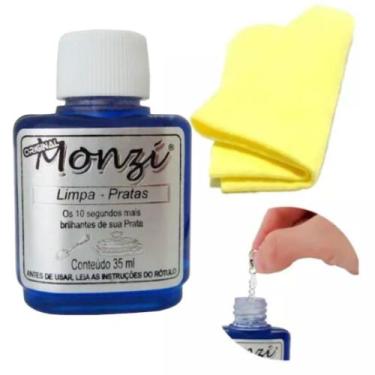 Imagem de Limpa Prata monzi original frasco 35ml +01 flanela polidora// e outros