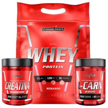 Imagem de Nutri Whey 907g + Creatina 60 Caps + L-Carn 60 Caps Integral - Integra