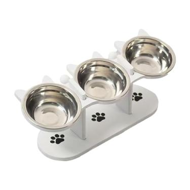 Imagem de Ｂｅｓｇａ Alimentador para gatos, tigelas para comida, petiscos e água com suporte, tigelas anti-vômito para cães e gatos pequenos, gatinhos gatos