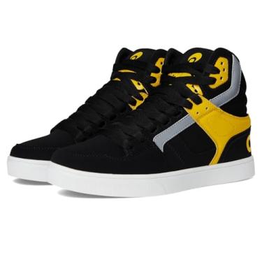 Imagem de Osiris Tênis de skate masculino Clone, Preto/amarelo/branco., 36