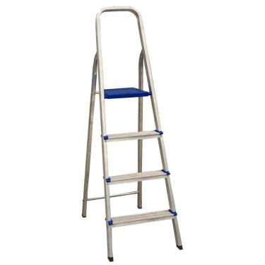 Imagem de Escada Doméstica em Alumínio com 4 Degraus - Real Escadas