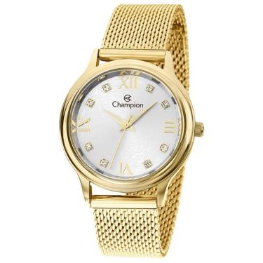Imagem de Relógio CHAMPION feminino esteira dourado CN25494M