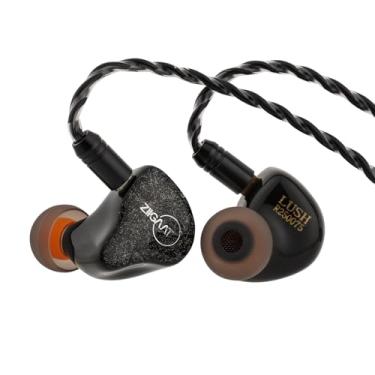 Imagem de Linsoul Fone De Ouvido Intra-Auricular Ziigaat Lush, 1Dd+4Ba Híbrido, Com Fio, Para Ajuste Monitor Estúdio E Cabo Removível Engenheiros Musicais Profissionais Audiófilos (Prata)