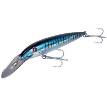 Imagem de Dr.Fish Iscas de pesca para mergulho profundo 6 a 8 m, iscas de pesca dura de água salgada 22,6 cm para mergulho profundo Jerkbait VMC ganchos agudos lápis isca Twitch plugues offshore resistentes