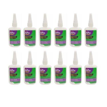 Imagem de 12Un Cola Adesivo Instantânea Ultrarrápido Afix 100Gr