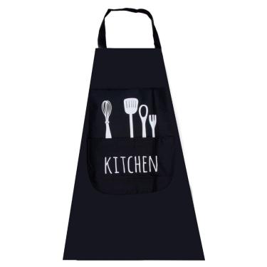 Imagem de Avental Kitchen Uny Home Preto com Bolso
