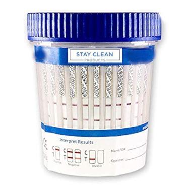 Imagem de Stay Clean Products 25 Cups - Stay Clean Urinalysis Kits - 12 Panel Diagnostic Multi Drug Screen Cup,Urine Drug Screening + CLIA Waived, AMP, BAR, BUP, BZO, COC, THC, PCP, MTD, MDMA, OXY, MET, OPI,