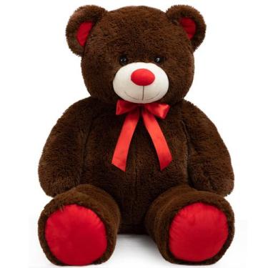 Imagem de Ursinho de pelúcia WENMOTDY enorme de 90 cm com laço de fita