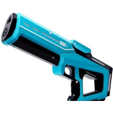 Imagem de Lançador Arminha de Água Elétrico via USB, Pistola de água com Alcance Máx 10 Metros, Bateria Recarregável (Azul)