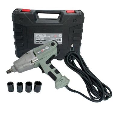 Imagem de Chave de impacto 1020W encaixe 1/2" 700Nm com maleta e soquetes - SGT-