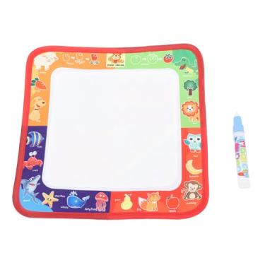 Imagem de Crianças de água doodle tapete de luz compacta colorido vibrante tapete de pintura aquático para interação infantil pai de tamanho grande tapete de desenho de tecido