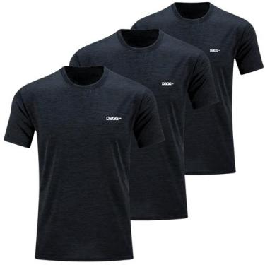 Imagem de Kit 3 Camisetas Masculina Academia Treino Dagg Esportiva Dry, Preto, G