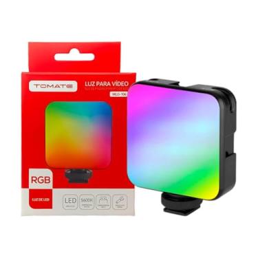 Imagem de Luz De Preenchimento Para Video Led Rgb Self portátil com 102 LEDs, temperatura de cor ajustável e bateria recarregável de longa duração 5600K 7w Carregamento Tipo C