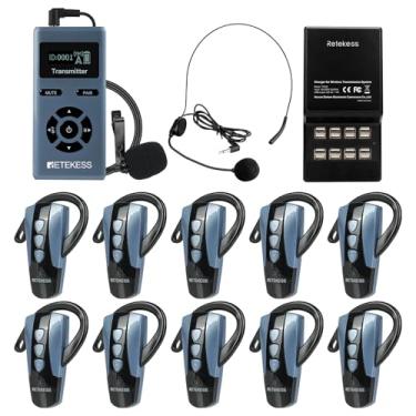 Imagem de Retekess Sistema de guia turístico sem fio TT106S Receptor de gancho de orelha, fones de ouvido para grupo de turismo, qualidade de som nítida, 200 m/656 pés, sistema de áudio portátil para fábrica