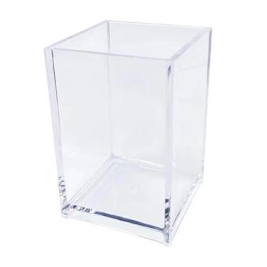 Imagem de Desktop Acrílico Pen Holder Transparente Grande Capacidade Maquiagem Brush Storage Organizer para Cosméticos Lápis