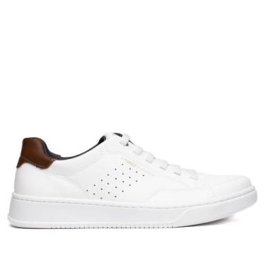Imagem de Sapatênis Masculino Pegada Fibertech Off Branco/Marrom, Branco, Marrom