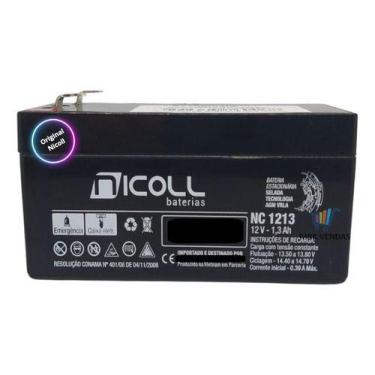 Imagem de Bateria 12v 1,3ah Nc1213 Original Relógio Ponto Rastreador  Balança Ga