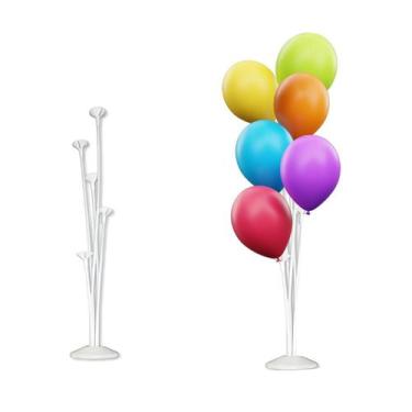 Imagem de Suporte para balão 5 hastes chão e mesa 60cm Piffer