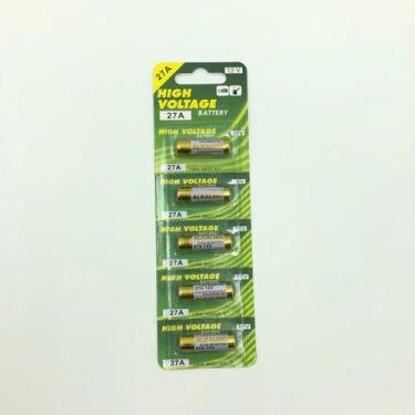 Imagem de Bateria Pilha 27a 12v Cartela 5 Peças Alcalina Alarme Portão Controle 