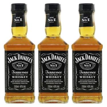 Imagem de Kit Whisky Jack Daniels 200ml - 3 Garrafas, jack daniels