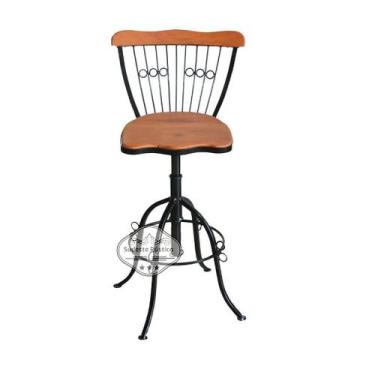 Imagem de Banqueta Bistrô em Madeira de Demolição com Detalhes em Ferro Sudeste 