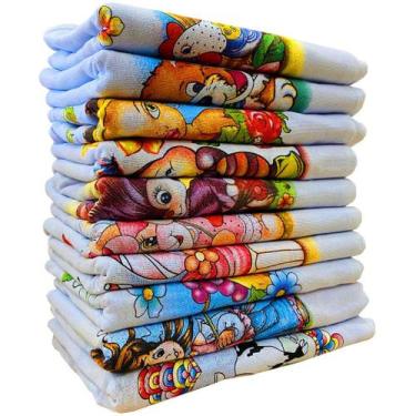 Imagem de Pano De Prato Atacado Estampado Revenda Kit Com 10 Peças - Pano a Pano