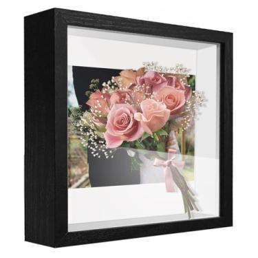 Imagem de Shadow Box Frame TOUYINGER 12x12 com adesivos para cartas pretas