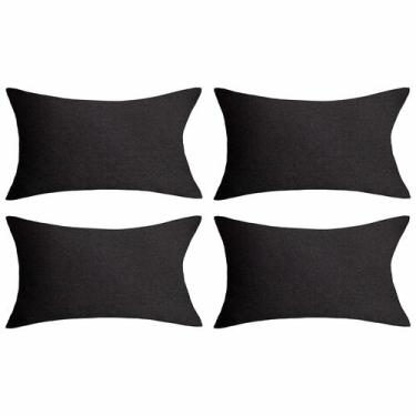 Imagem de Capa de travesseiro Home Brilliant Spring Black Outdoor 30x50cm x4
