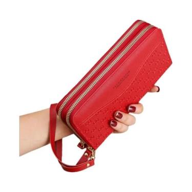 Imagem de Carteira Feminina Grande Capacidade Com Zíper Longo, Bolsa De Moda Com