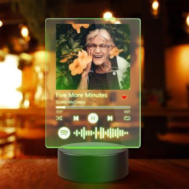 Imagem de Placa Spotify Glass Art Night Light SJXYOYDS personalizada