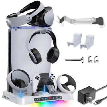 Imagem de Estação De Carregamento Para Controle PS5 PSVR 2 Com Adaptador AC E Ve