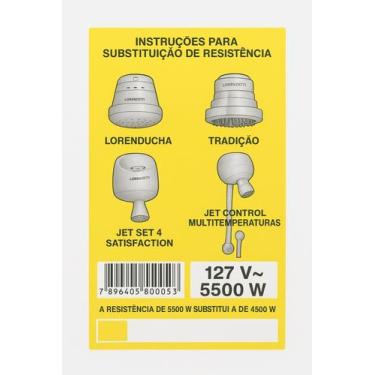 Imagem de Resistencia Lorenzetti Tradicional 127v 5500w 055l 7589007