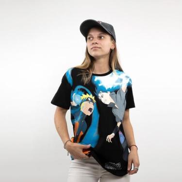 Imagem de Camiseta feminina versus preta Naruto - Lightbek Official Store